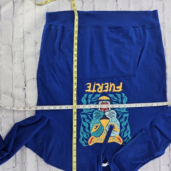 Blue Graphic Fuerte Sweatshirt Hoodie by Sonoma Community - Picture 7 of 9